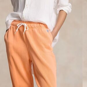 Polo by Ralph Lauren Lightweight Fleece Athletic Pants Orange L